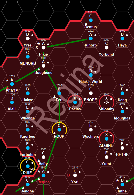 Regina Subsector Map